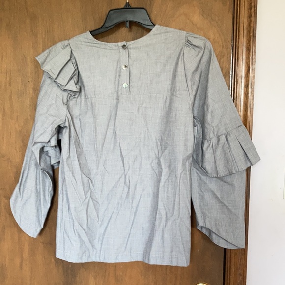 Clu blouse with ruffle sleeves 100% cotton top size M - Picture 16 of 16